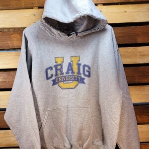 Gildan Gray Hoodie with CRAIG Graphic Design
